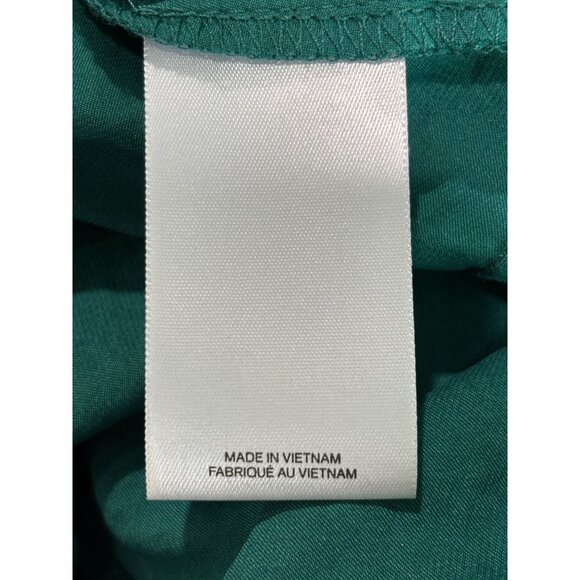 Emerald Green Ruffle Wrap Dress By Express - Size S - Picture 12 of 12